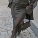 Organza Green Blazer and Skirt - Image 3