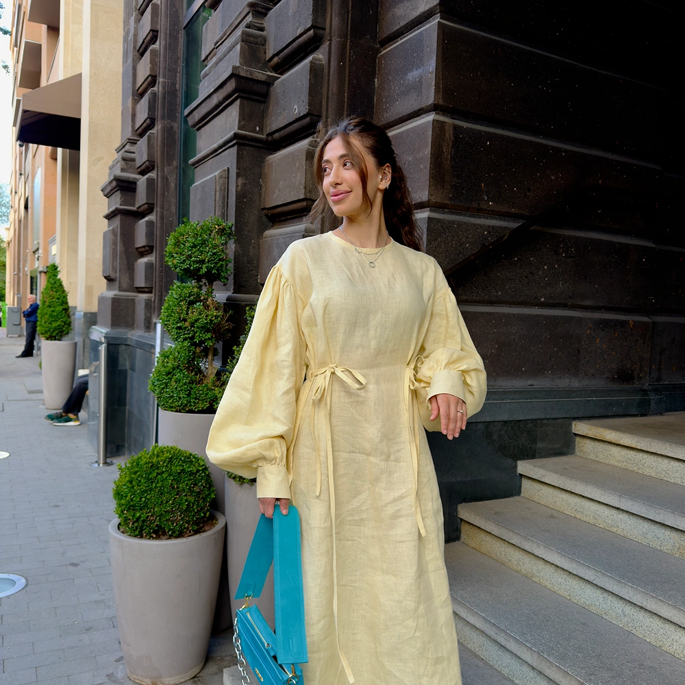 Frame 5 Linen Dress Yellow - Image 1