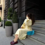 Linen Dress Yellow - Image 3